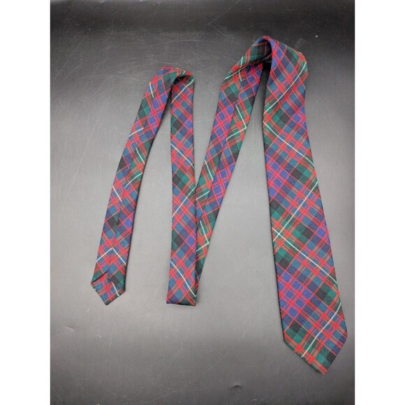 Scottish Wool Plaid Neck Tie 100% New Wool Macdonell of Glengarry - Picture 4 of 5